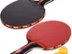 Amaza Set da Ping Pong Professionale con Borsa per Il Trasporto Portatile - 2 Racchette in...