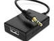 ANDTOBO Adattatore da USB a Aux Audio, adattatore da maschio a USB femmina da 3,5 mm per r...