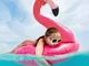 Ufficiali ‘Pools Perfetto’ Gonfiabile Gigante Pink Flamingo Rubber Ring | Piscina Galleggi...