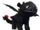 Peluche a forma di drago, Sdentato, Dragon Trainer, 43 cm, colore: Nero