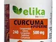 NUOVO! Curcuma + Piperina, 240 compresse da 500mg. Trattamento per 2 mesi! Anti-infiammato...