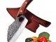 Promithi Coltello da cucina giapponese mannaia professionale Full Tang, tascabile, multius...