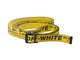 Lanfuu OFF WHITE - Cintura da cintura per cintura con fibbia nera giallo