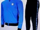 Pigiama Tuta Inter Ufficiale Felpato Zip Lunga Uomo Adulto S M L XL XXL IN4117ROY (S)