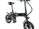 Gizayen Bicicletta Elettrica Pieghevole, Moped (Power Assist System) & Manpower Modes E-Bi...