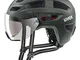 uvex finale visor, casco da città sicuro unisex, con visiera, con luce a LED integrata, fo...