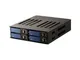 SNT - Backplane con 4 slot da 6,3 cm (2,5 pollici) SAS/SATA e 2 ventole, in alluminio, col...