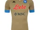 ssc napoli, Maglia Gara Portiere Home 2020/21 Unisex – Adulto, Beige-Azzurro, L