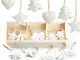 Logbuch-Verlag 18 piccoli ciondoli di Natale in metallo bianco oro a pois – Ciondolo in me...