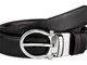 Montblanc Classic Line - Cintura in Pelle, da Adulto, 120 x 3 cm, Colore: Nero
