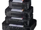 Coolzon Packing Cube per Viaggio Organizer Valigie Compressione per Scarpe Valigie Organiz...