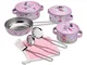 Wobbly Jelly - Set da Cucina Fatina per Bambini - Set da 11 Pezzi di pentole e padelle Gio...