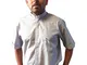 ANCORA INDUMENTA Camicia Prete Clergyman Manica Corta 100% Cotone - Grigio (41)