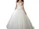 Sposa Abito da Sposa Donna Senza Spalline Sweetheart Perline Corsetto Corpetto Classico Tu...