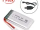 Hootracker 3.7V 1800mah 1s Lipo Battery 25C XH2.54 Plug with USB Charger for RC Quadcopter...