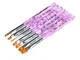 SET 7 PENNELLI PER GEL UV NAIL ART RICOSTRUZIONE UNGHIE