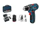 Bosch Professional 12V System Trapano Avvitatore Gsr 12V-15 (Incl. 2 Batterie da 2,0 Ah, C...