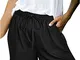 Pantaloncini con taschino, da donna, per il tempo libero, più larghi, solidi, elastici, co...