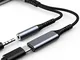 Adattatore usb c jack 3.5mm, 2 in 1 Adapter Aux Audio e Caricabatterie Vompatibile con Var...