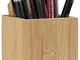 FLYAND Bamboo Wood Desk Pen Matita Pencil Sup Stand Multi use Pencil Pot Pot Desk Organize...