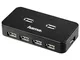 Hama HUB USB 2.0 a 7 Porte, Alimentato, Nero