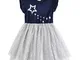 VIKITA Vestito Ricamo Animali Principessa Tulle Tutu Senza Maniche Bambina SH4581 9T