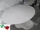 Tavolo Tulip Eero Saarinen Ovale Laminato Liquido 140X80 base bianca