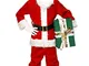 Smiffys Costume di Babbo Natale, Rosso, con giacca, pantaloni, cintura, cappello, guanti