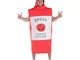 Bodysocks® Costume da Ketchup per Adulti