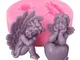 Castello di bellezza fai da te 3D angeli stampo in silicone del sapone, fondente, cioccola...