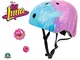 Soy Luna- Disney Skaterhelm Blau/Rosa Design Casco, Multicolore, 70032411