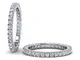 F/VS 1,00carat diamanti taglio brillante rotondo anello Eternity, Oro bianco, 7, cod. FR00...