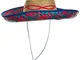 Brandsseller Sombrero - Cappello in paglia messico, per feste, da spiaggia, colore: rosso/...