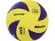 MIKASA Mva-330, Pallone Pallavolo Unisex-Adulto, Blu/Giallo, 5