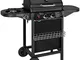 Barbecue a gas grill 2 + 1 bruciatore, 8.7KW, Nero