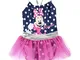 Disney Minnie Mouse Costume da Bagno per Bambina, Costume Intero per Bambini, Gonna Tutu T...