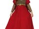 Ciao Giulietta abito vestito dama medievale costume travestimento bambina (Taglia 7-9 anni...