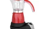 Aramox 300ml / 6 Tazze 480W Caffettiera Elettrica con Piano Cottura e Coffee Maker (Red)