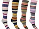 CriCri Socks Set 4 Paia Calze Calzini Lunghi Donna in Caldo Cotone Alta Qualità Made in It...