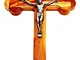 Croce in legno di ulivo realizzata a Betlemme Gerusalemme (Misura L/22 x L/13 cm)