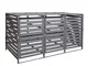 Mendler 3X copribidoni Box Spazzatura rifiuti HWC-H62 97x200x114cm Legno Abete Grigio Chia...