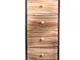 Rebecca Mobili Cassettiera Mobile Bagno 4 Cassetti Legno Paulownia Nero Marrone Urban Vint...