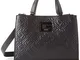 Guess Janay Status Satchel, Bags Donna, Black, One Size