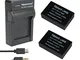 Newmowa® LP-E17 Batteria (confezione da 2) e Portable Micro USB Caricatore kit per Canon E...