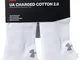 Under Armour, Charged Cotton 2.0 Noshow 1312481, Calzini, Unisex - Adulto, Bianco (White/S...