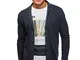 oodji Ultra Uomo Cardigan Lavorato a Maglia con Chiusura a Bottoni, Blu, IT 48 / EU 50 / M