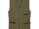 Walker & Hawkes, gilet da uomo in tweed, gilet formale in teflon Dark Sage X-Small