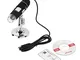 8LEDs 1000X USB 0.3 M Megapixel HD CMOS Sensore Microscopio Biologico Monoculare Digitale...