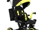 MOMI INVIDIA Triciclo per bambini 5 in 1 con funzione buggy con sedile a 360 °, per bambin...