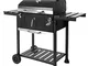 Brigros - Barbecue a Carbone con Ruote, Barbecue Compatto, BBQ a Carbone, Barbecue con Ruo...